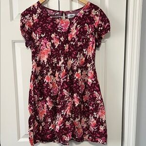 Old Navy Pink and Purple Floral Dress